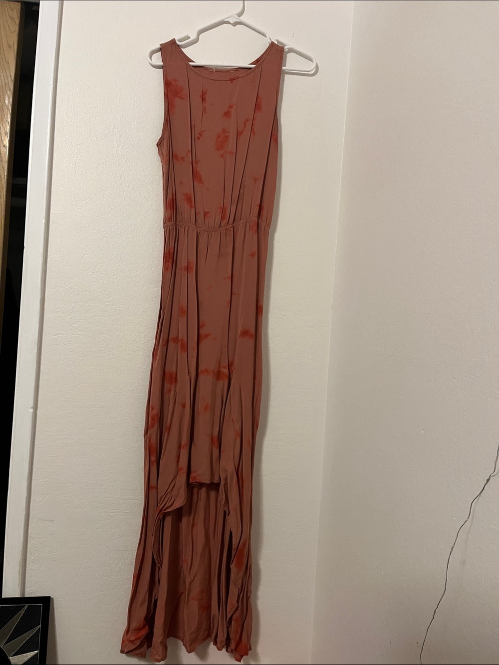 Pink and red maxi dress